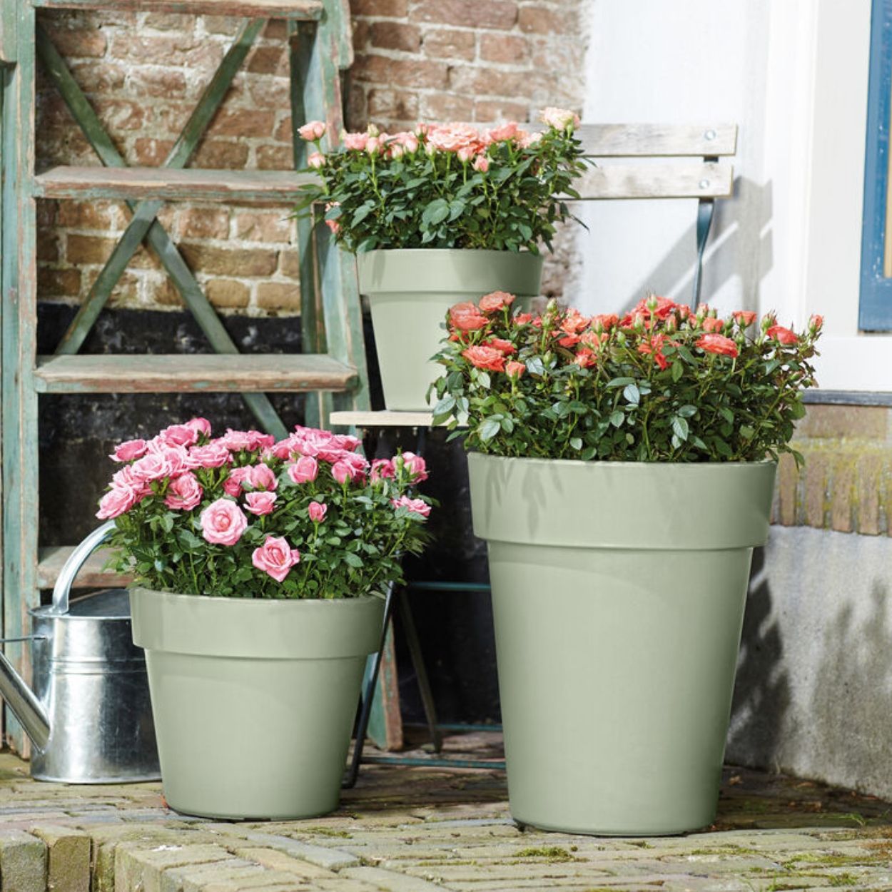 Green Basics Top Planter High 35cm Green
