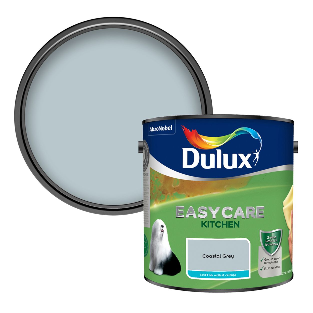 Dulux Easycare Kitchen Coastal Grey 2.5L