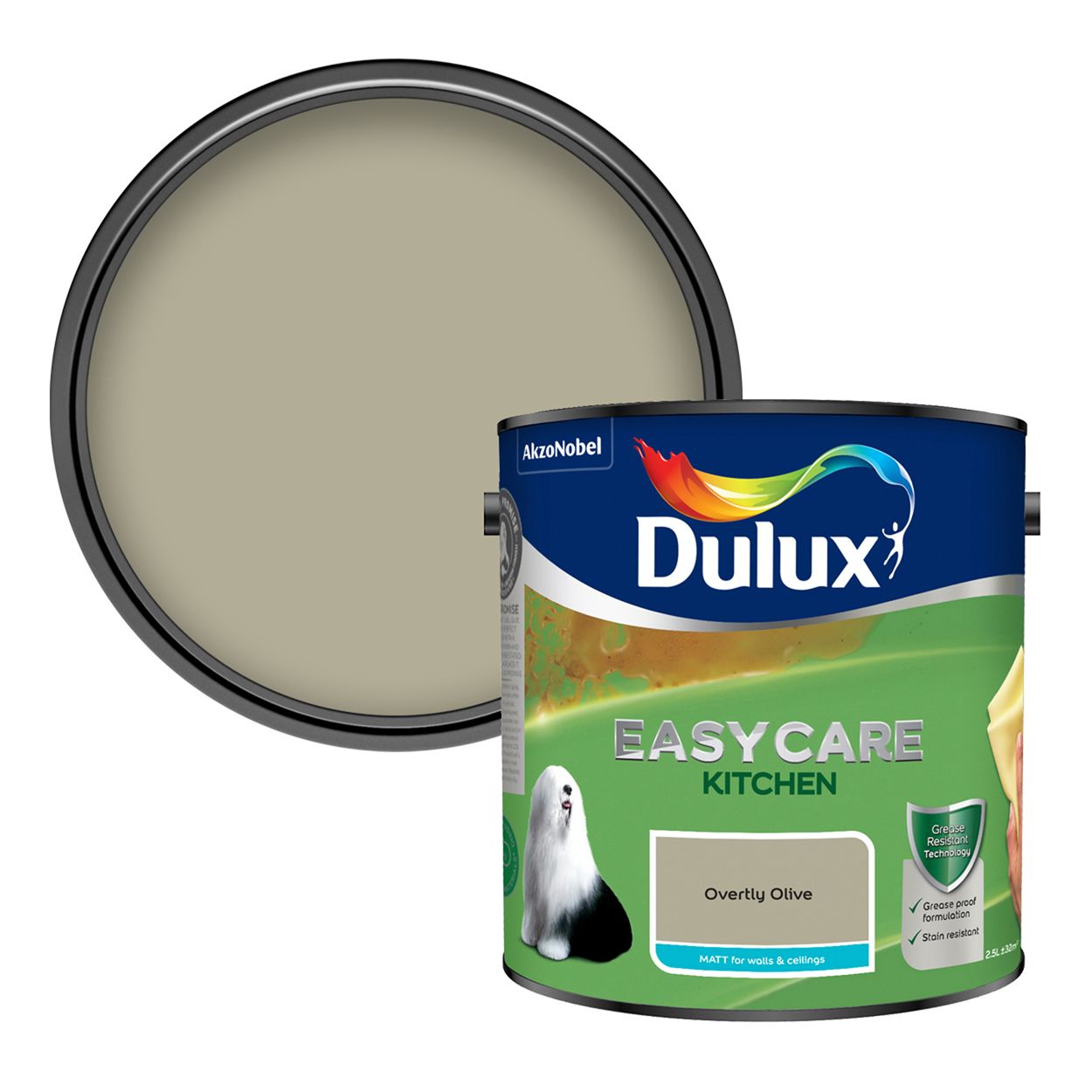 Dulux Easycare Kitchen Overtly Olive 2.5L