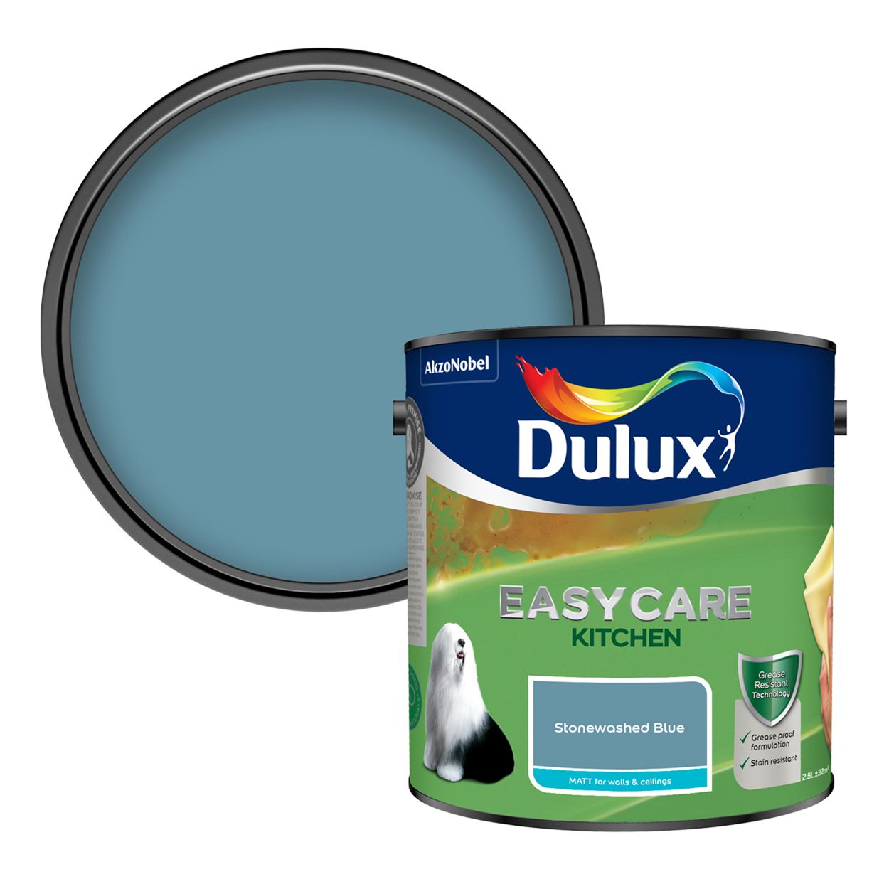 Dulux Easycare Kitchen Stonewashed Blue 2.5L