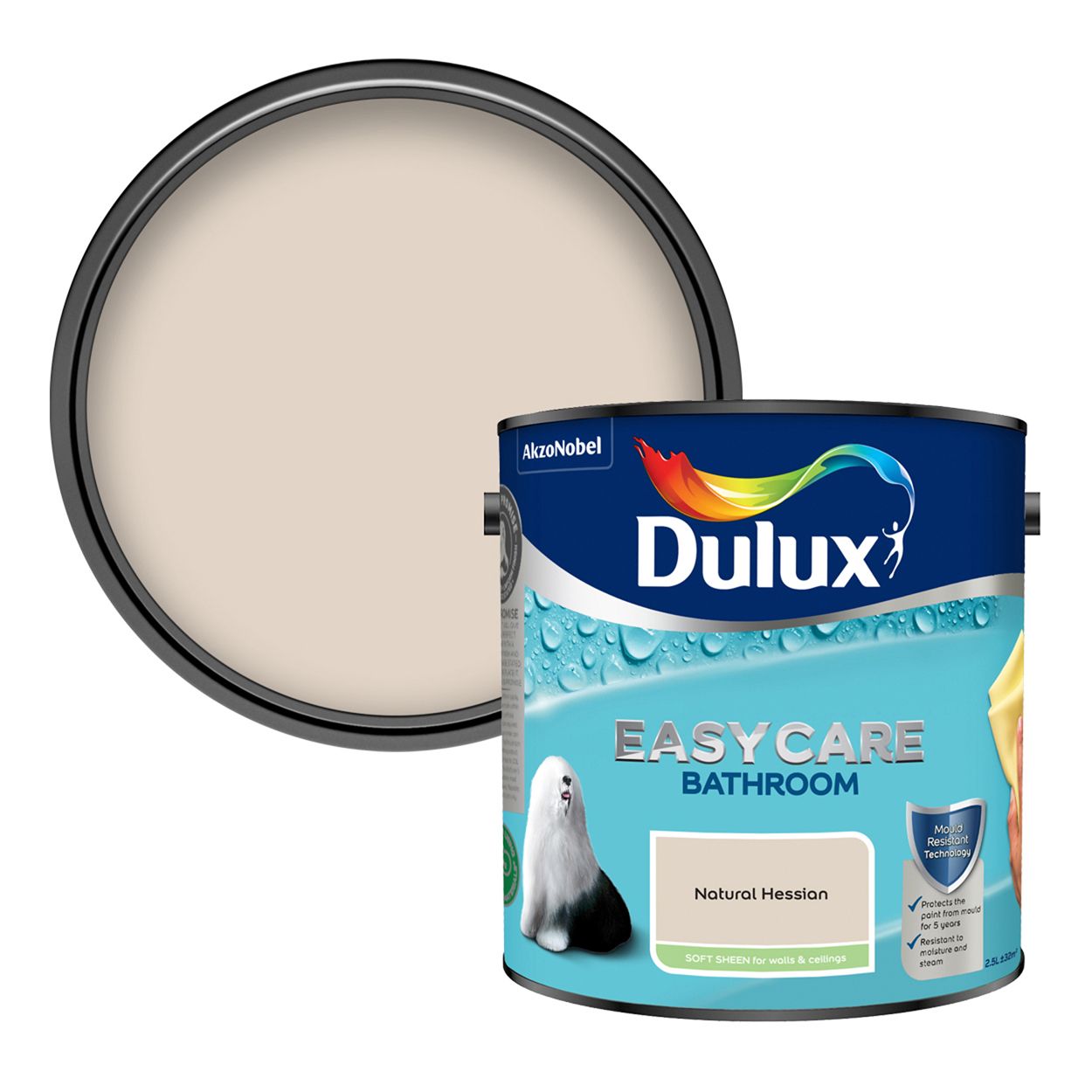 Dulux Easycare Bathroom Natural Hessian 2.5L