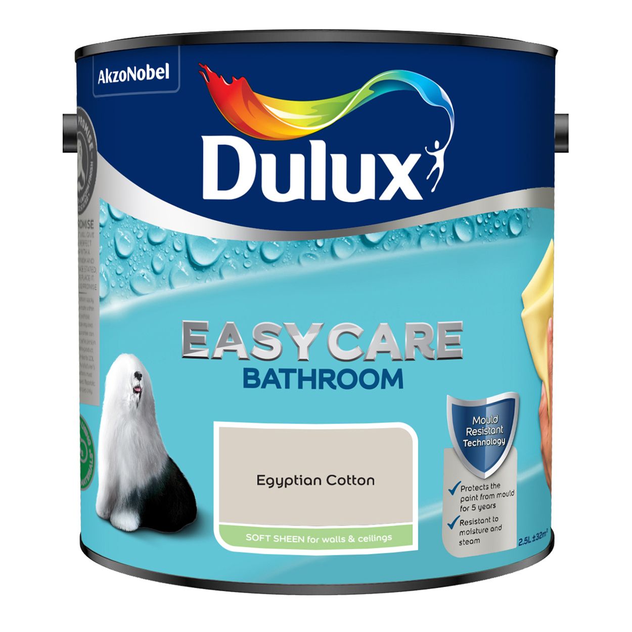 Dulux Easycare Bathroom Egyptian Cotton 2.5L