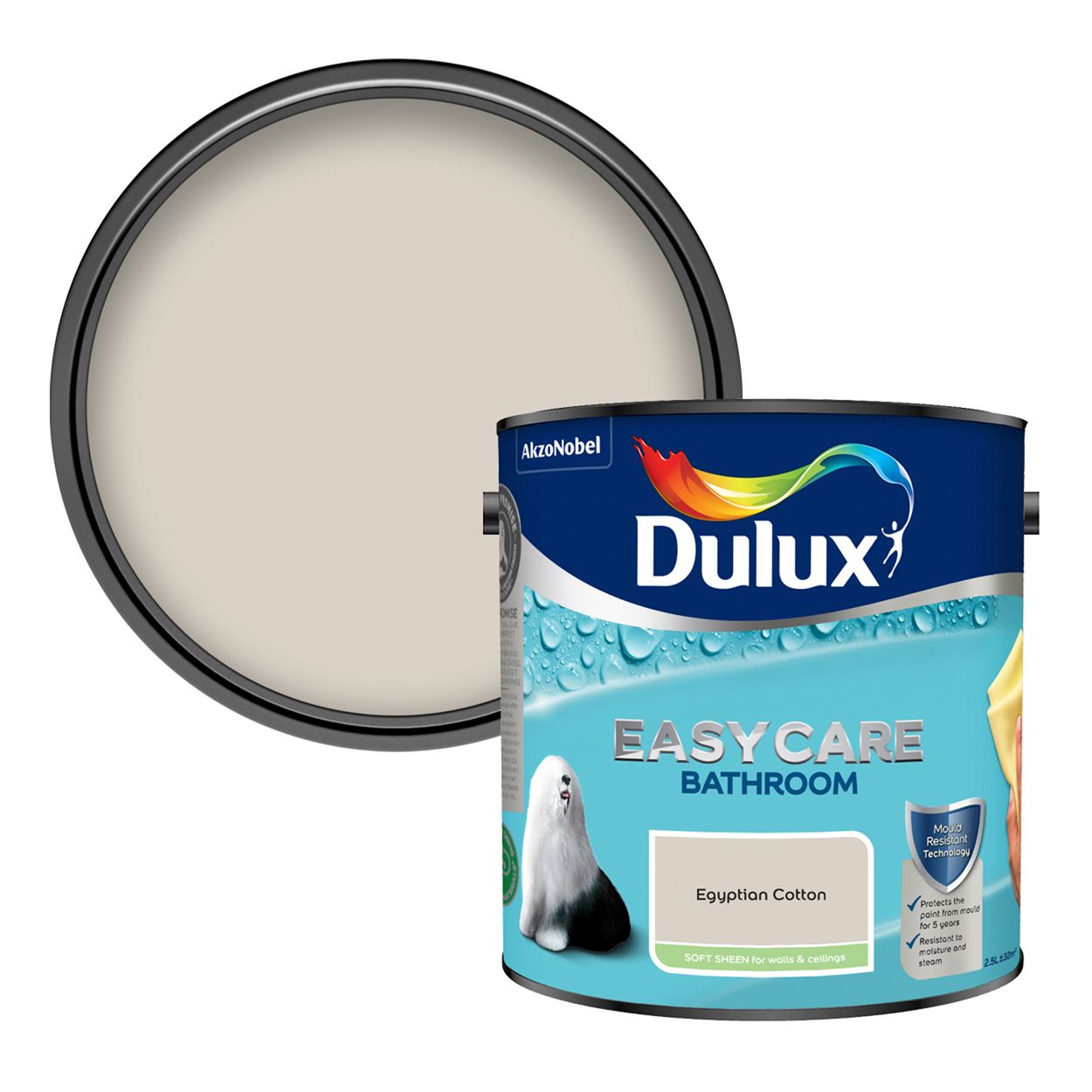 Dulux Easycare Bathroom Egyptian Cotton 2.5L