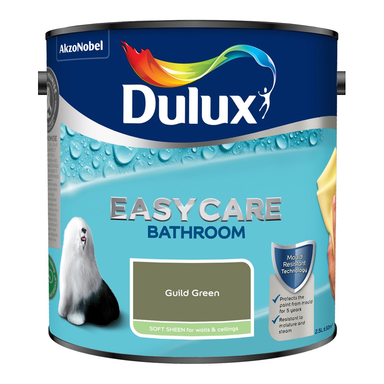 Dulux Easycare Bathroom Guild Green 2.5L