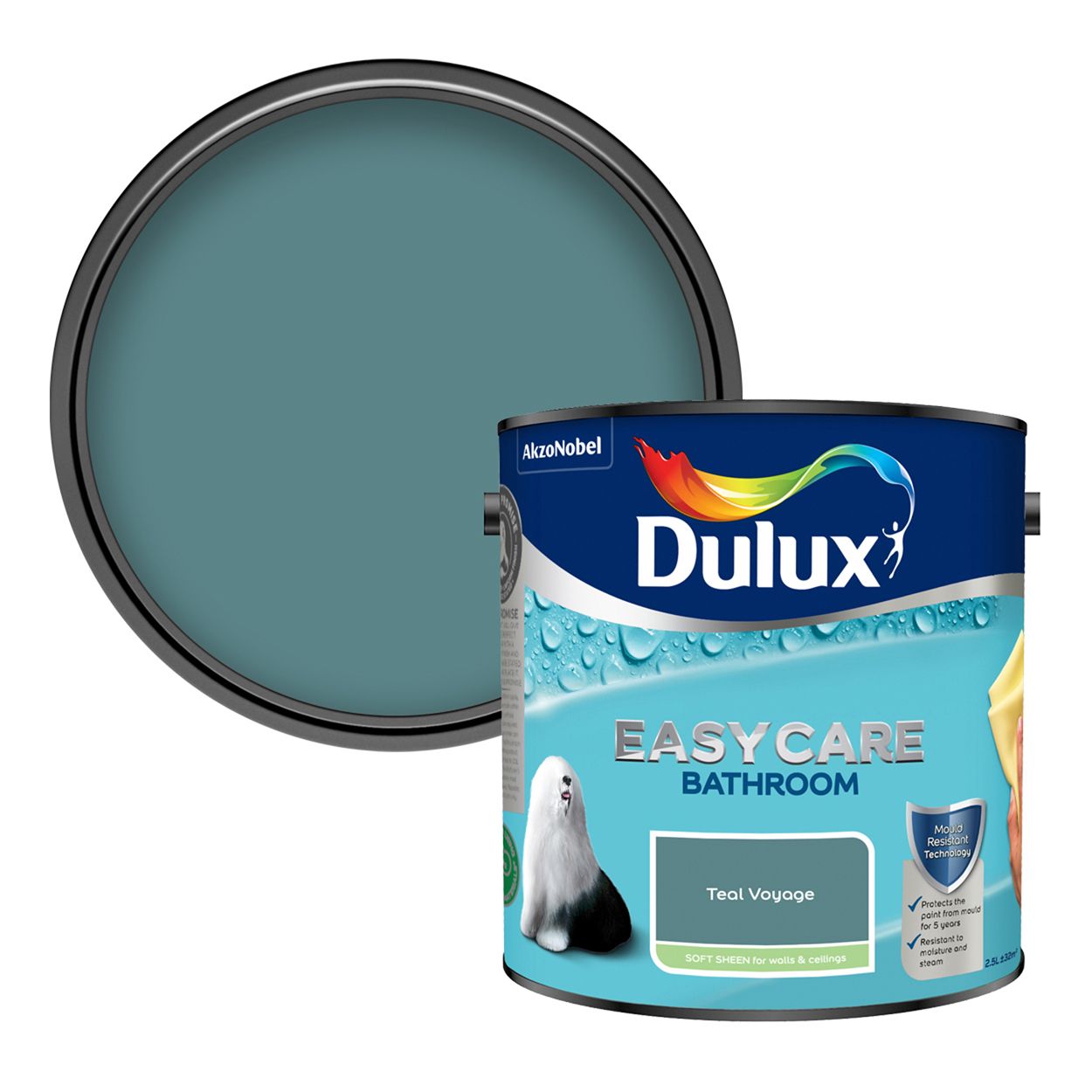 Dulux Easycare Bathroom Teal Voyage 2.5L