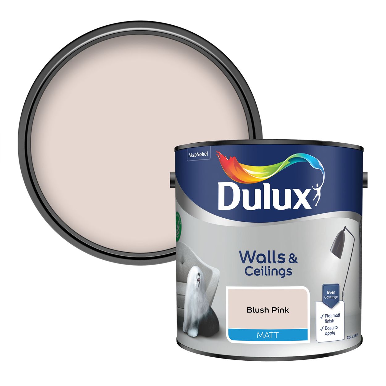 Dulux Vinyl Matt Blush Pink 2.5L