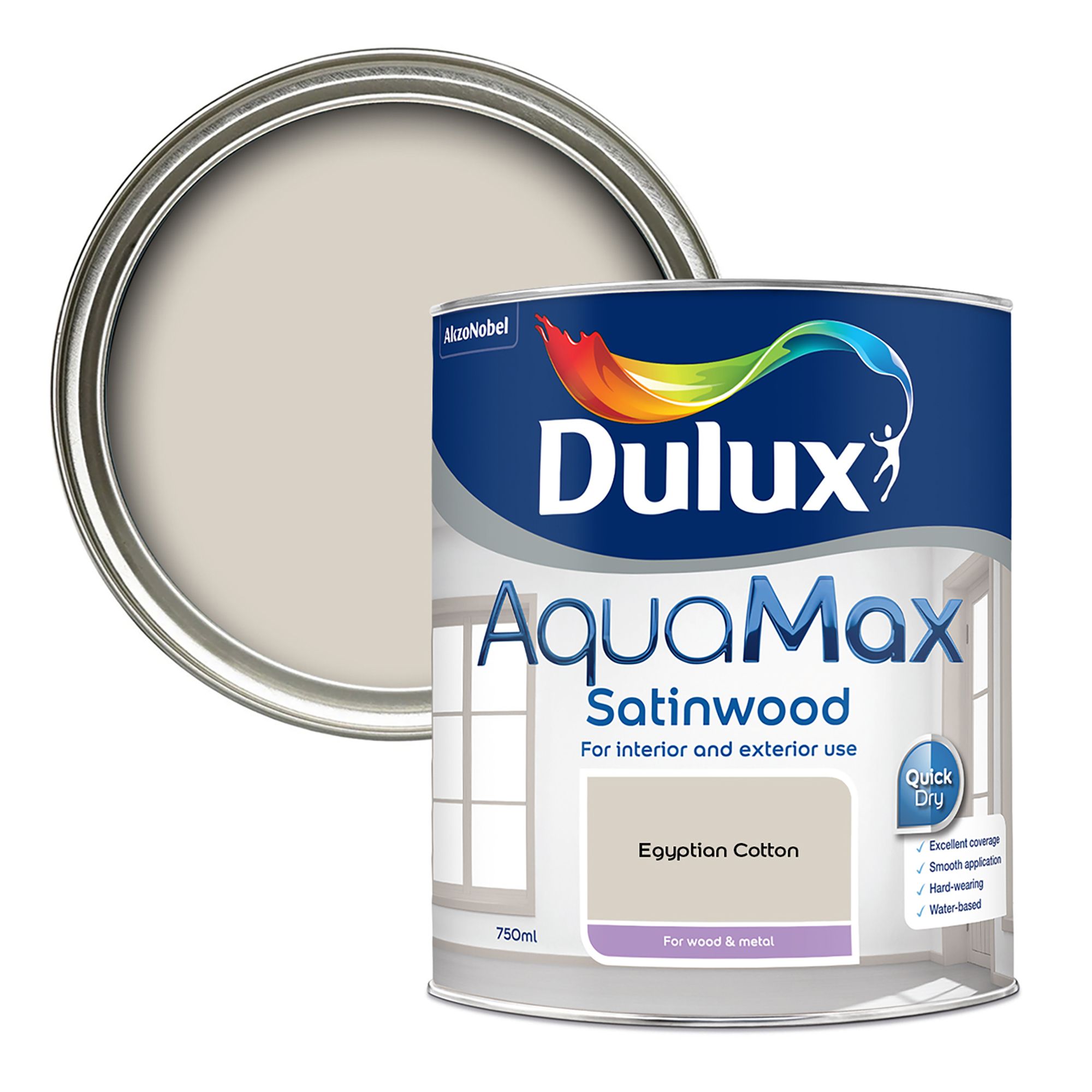 Dulux Aquamax Satinwood Egyptian Cotton 750ml