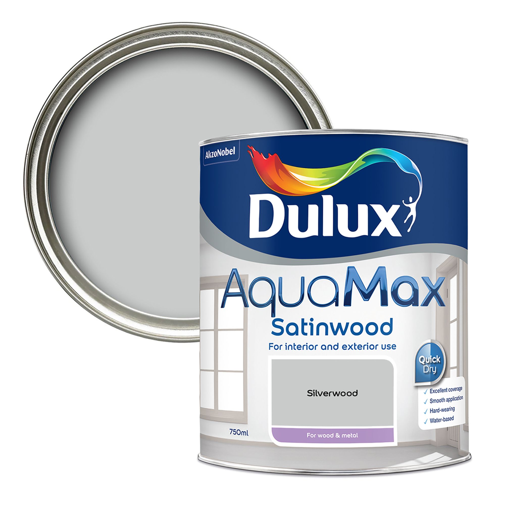 Dulux Aquamax Satinwood Silverwood 750ml