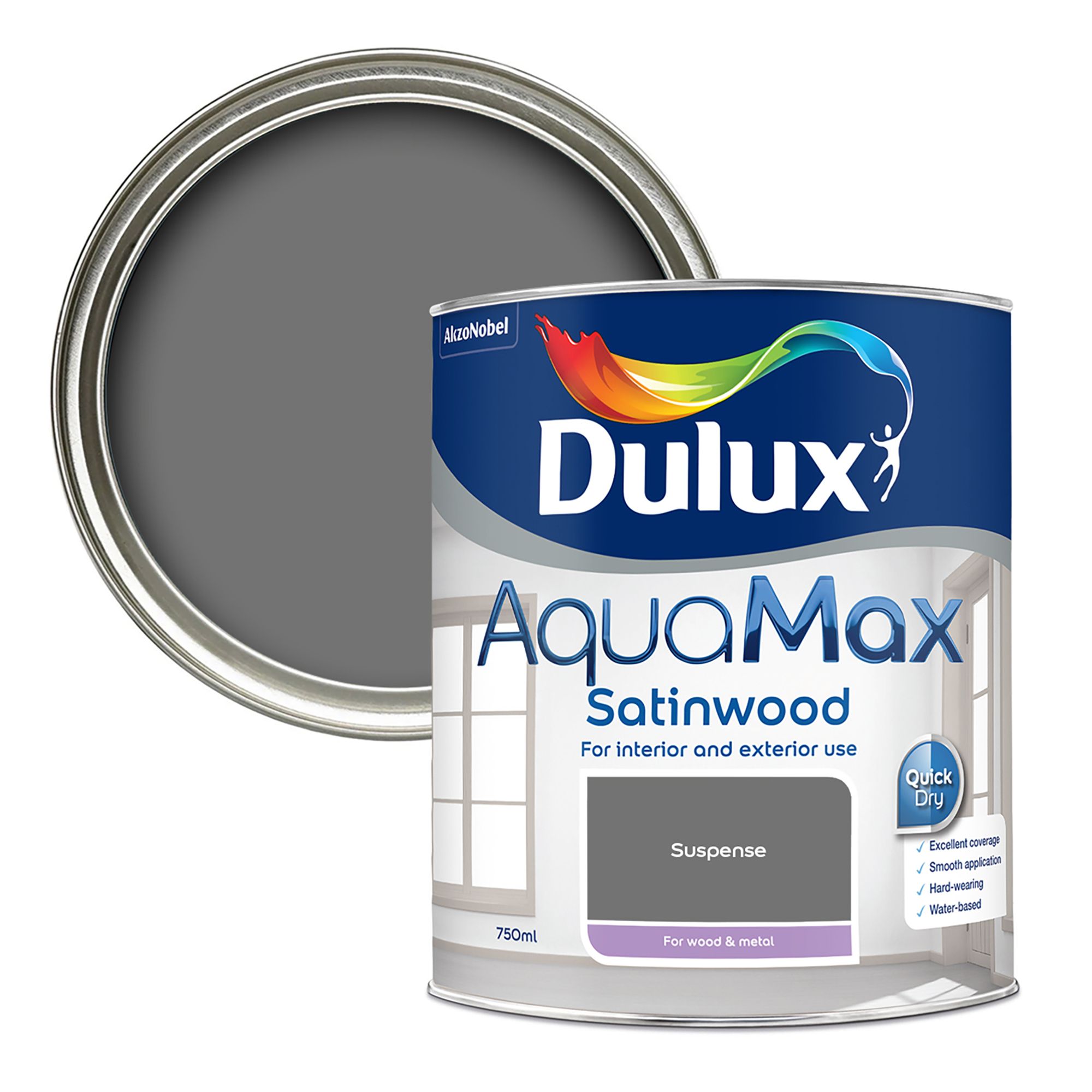 Dulux Aquamax Satinwood Suspense 750ml