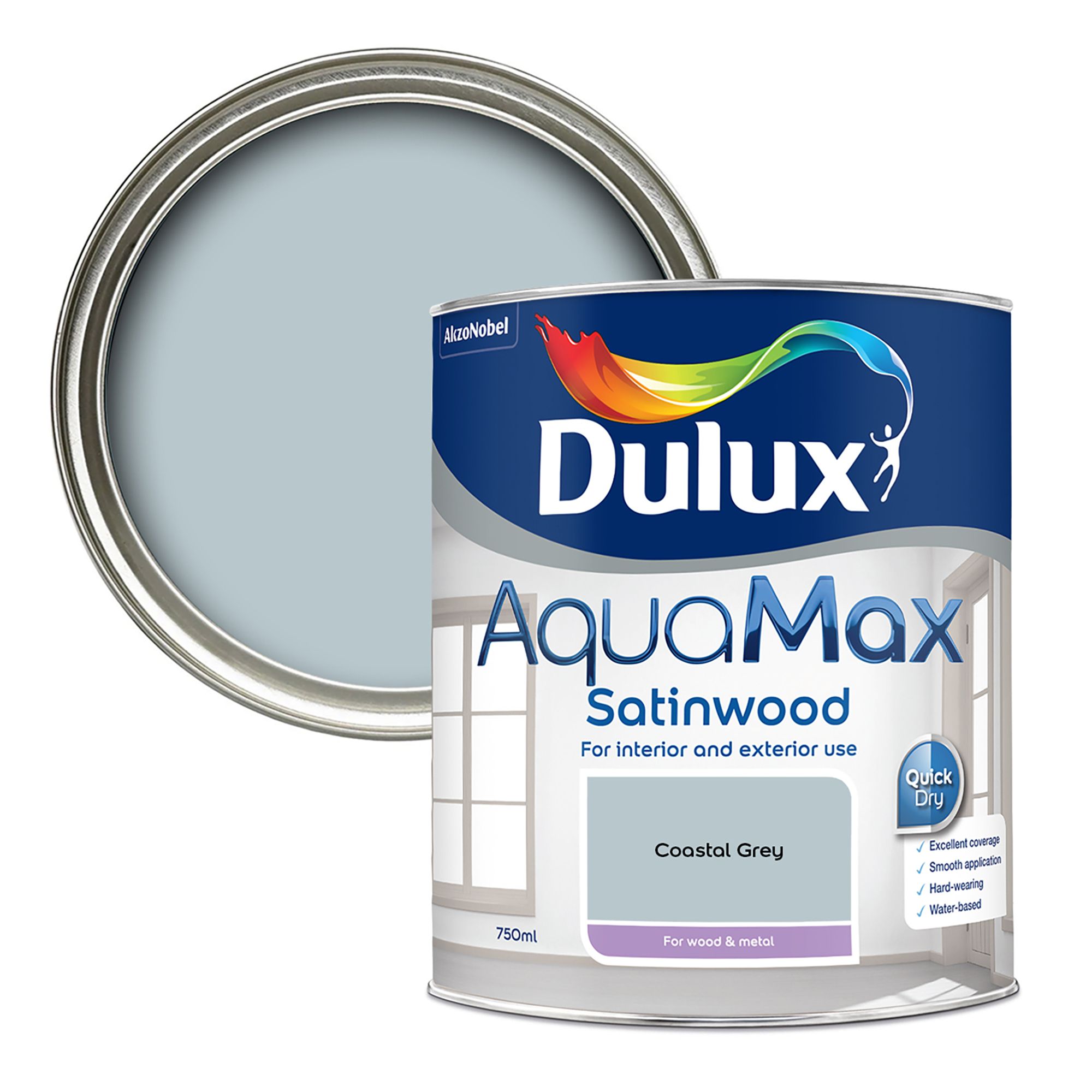Dulux Aquamax Satinwood Coastal Grey 750ml