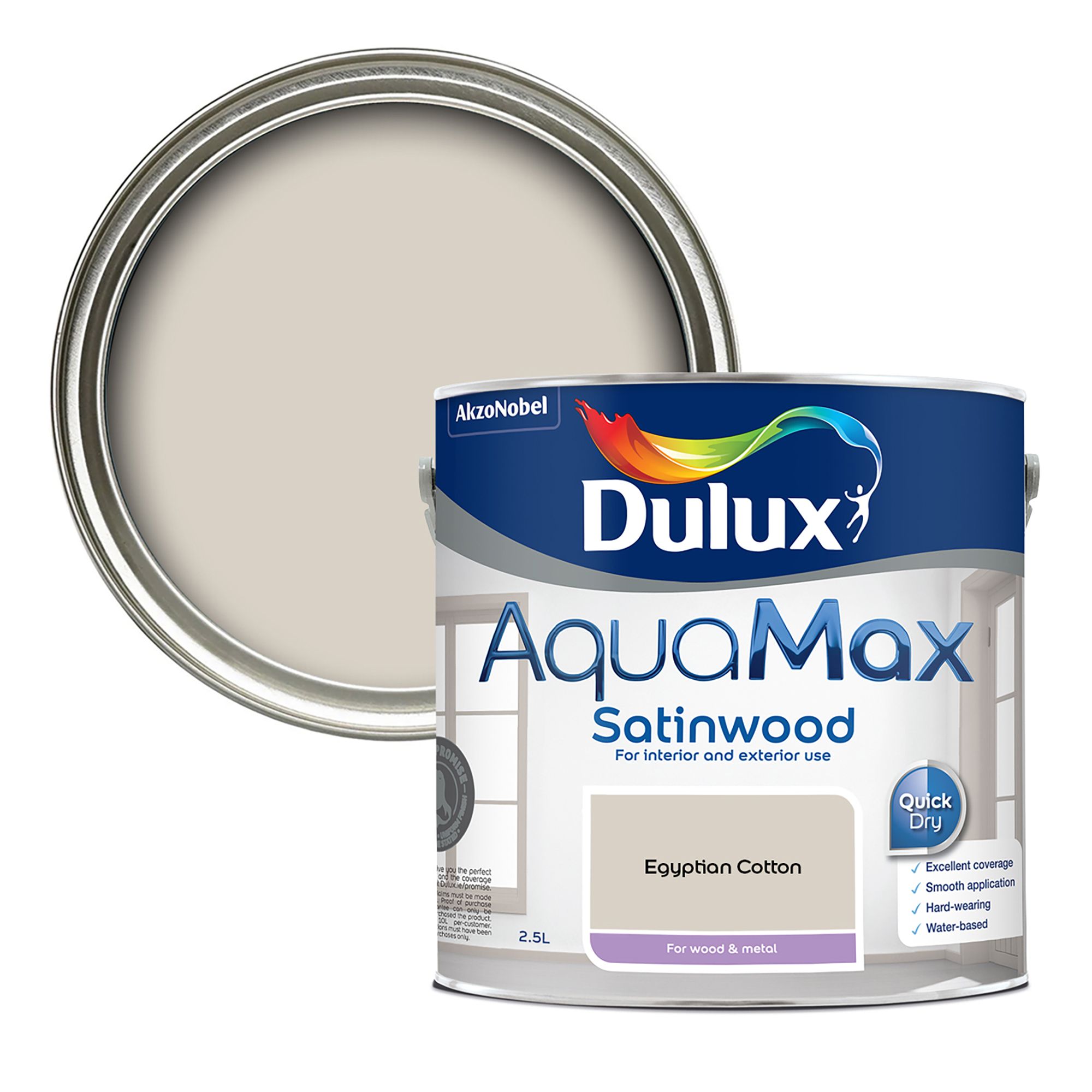 Dulux Aquamax Satinwood Egyptian Cotton 2.5L