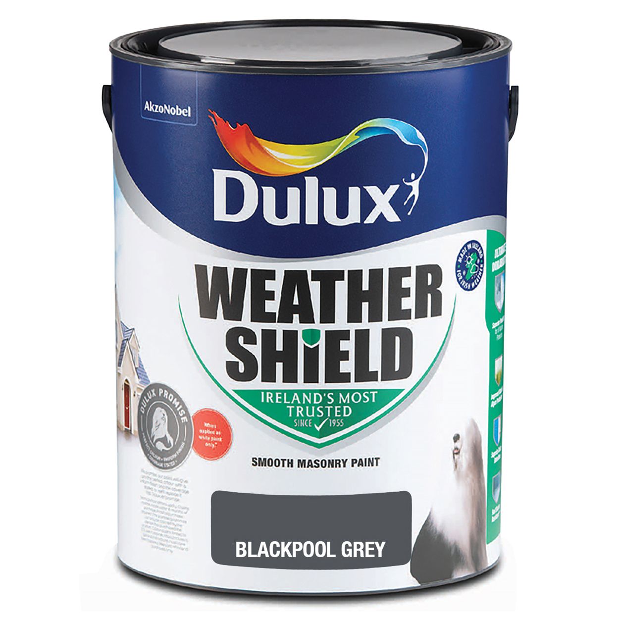 Dulux Weathershield Smooth Masonry Blackpool Grey 5L