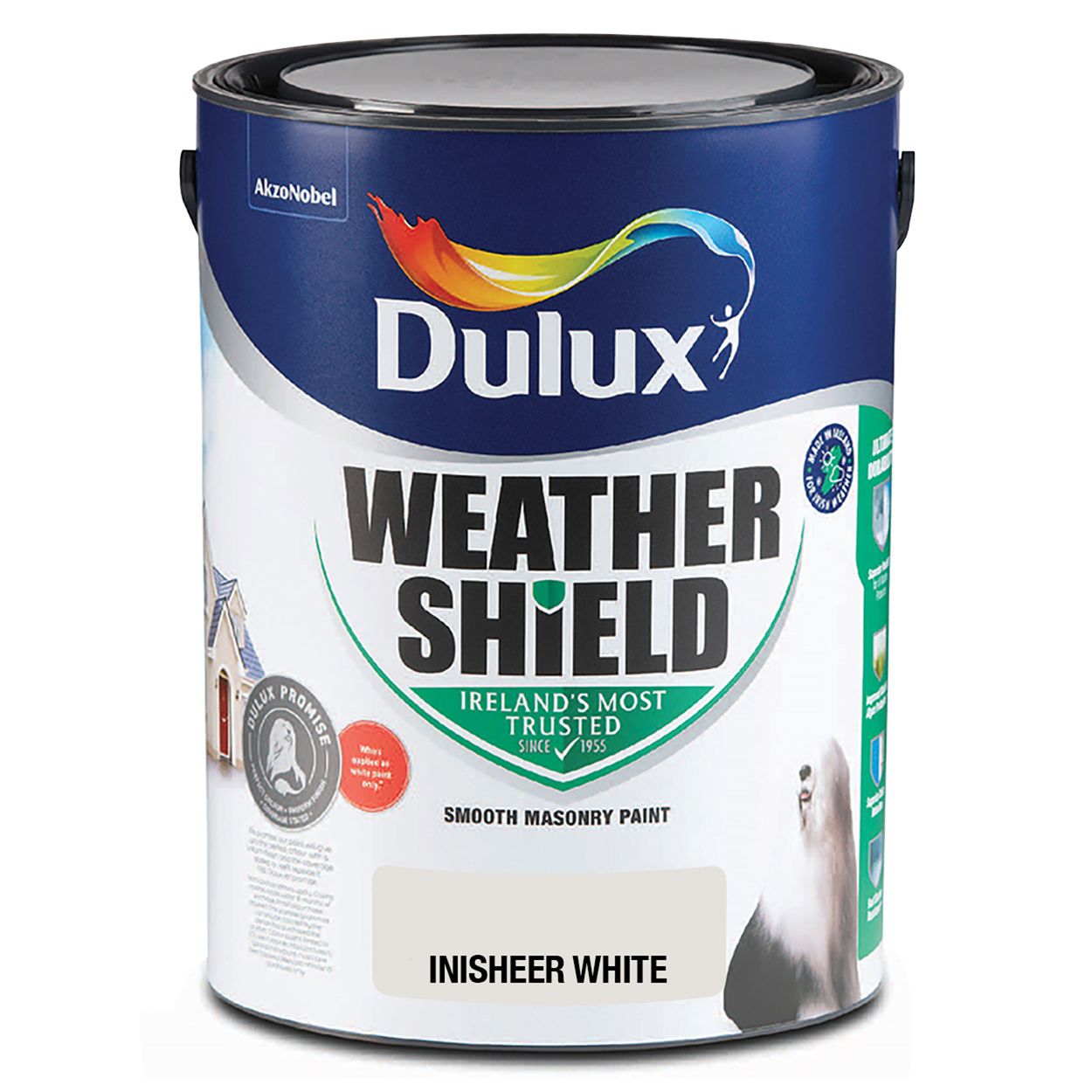 Dulux Weathershield Smooth Masonry Inisheer White 5L