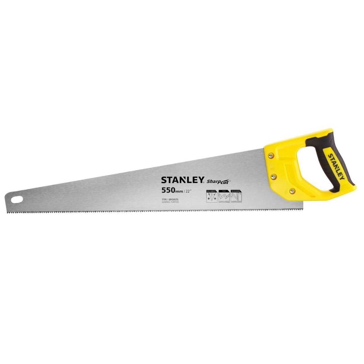 Stanley Sharpcut Hand Saw 550mm 7Tpi