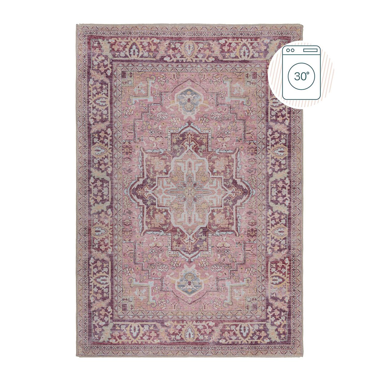 Palais Traditional Pink Rug 160x230cm