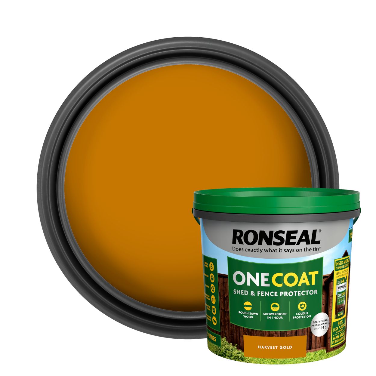 Ronseal One Coat Shed & Fence Protector Harvest Gold 5L
