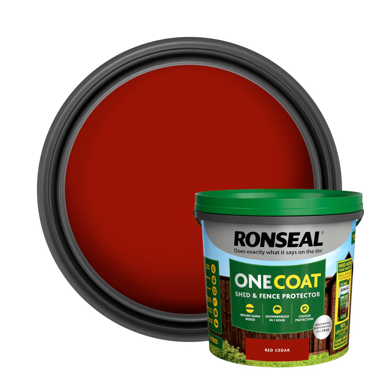 Ronseal One Coat Shed & Fence Protector Red Cedar 5L