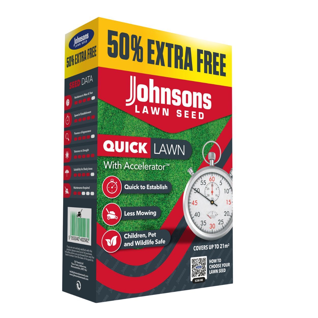Johnsons Quick Lawn Accelerator 525g with 50% Free