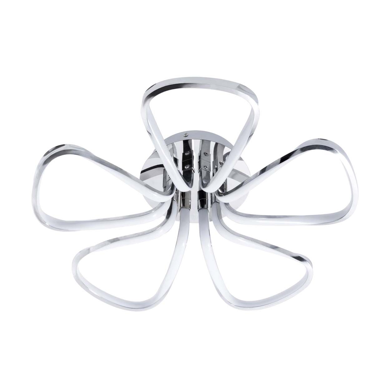 Cascade Lighting Brien 5 Petals Led Flush Chrome