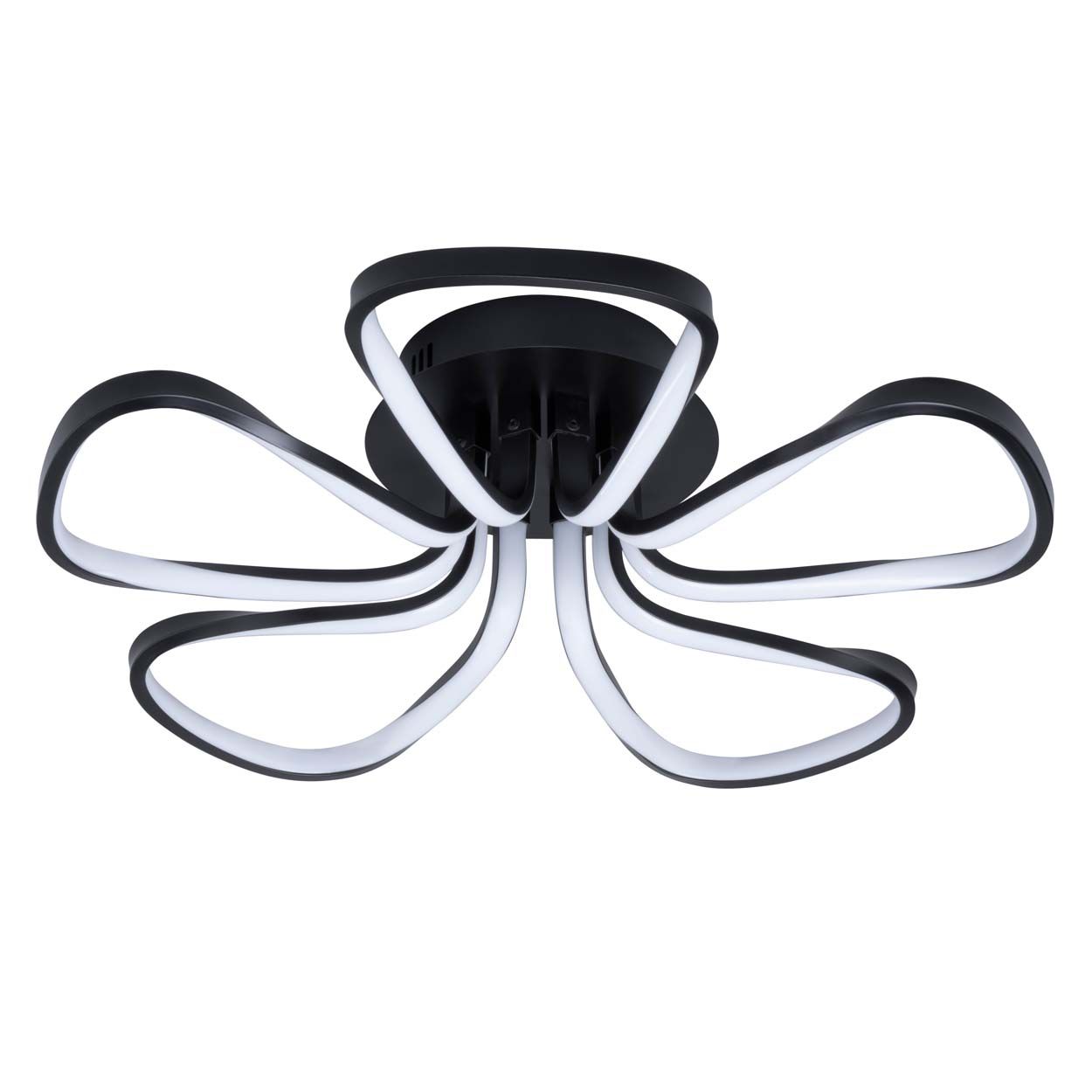 Cascade Lighting Brien 5 Petals Led Flush Black