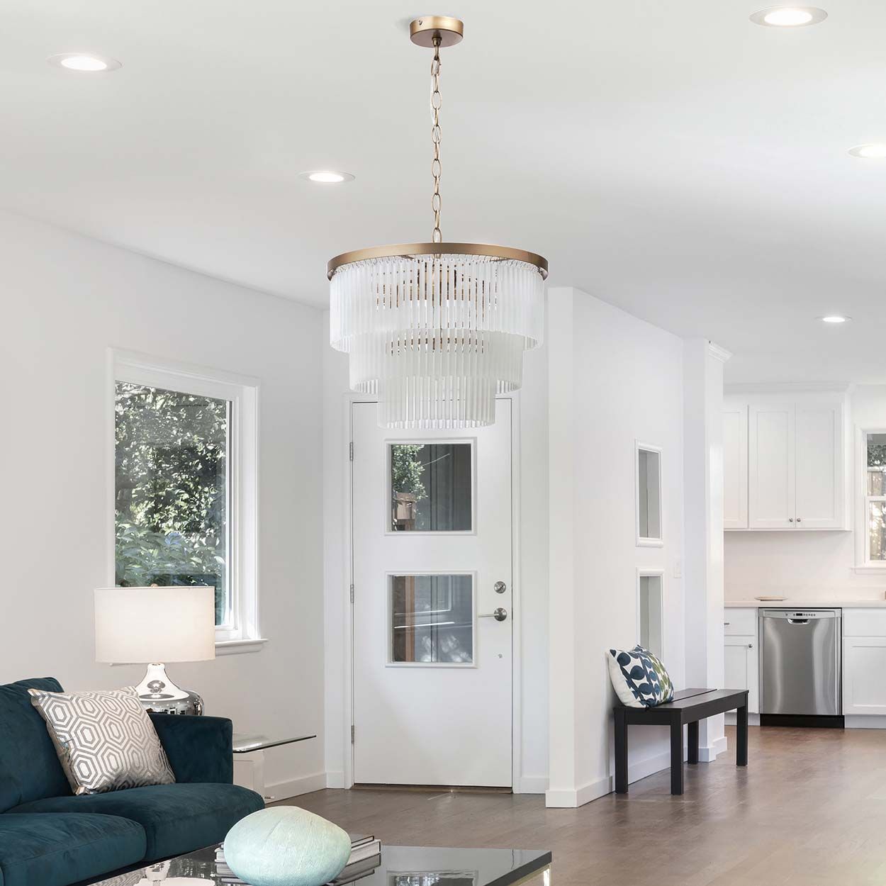 Cascade Lighting Lupin 5 Light Pendant Brass