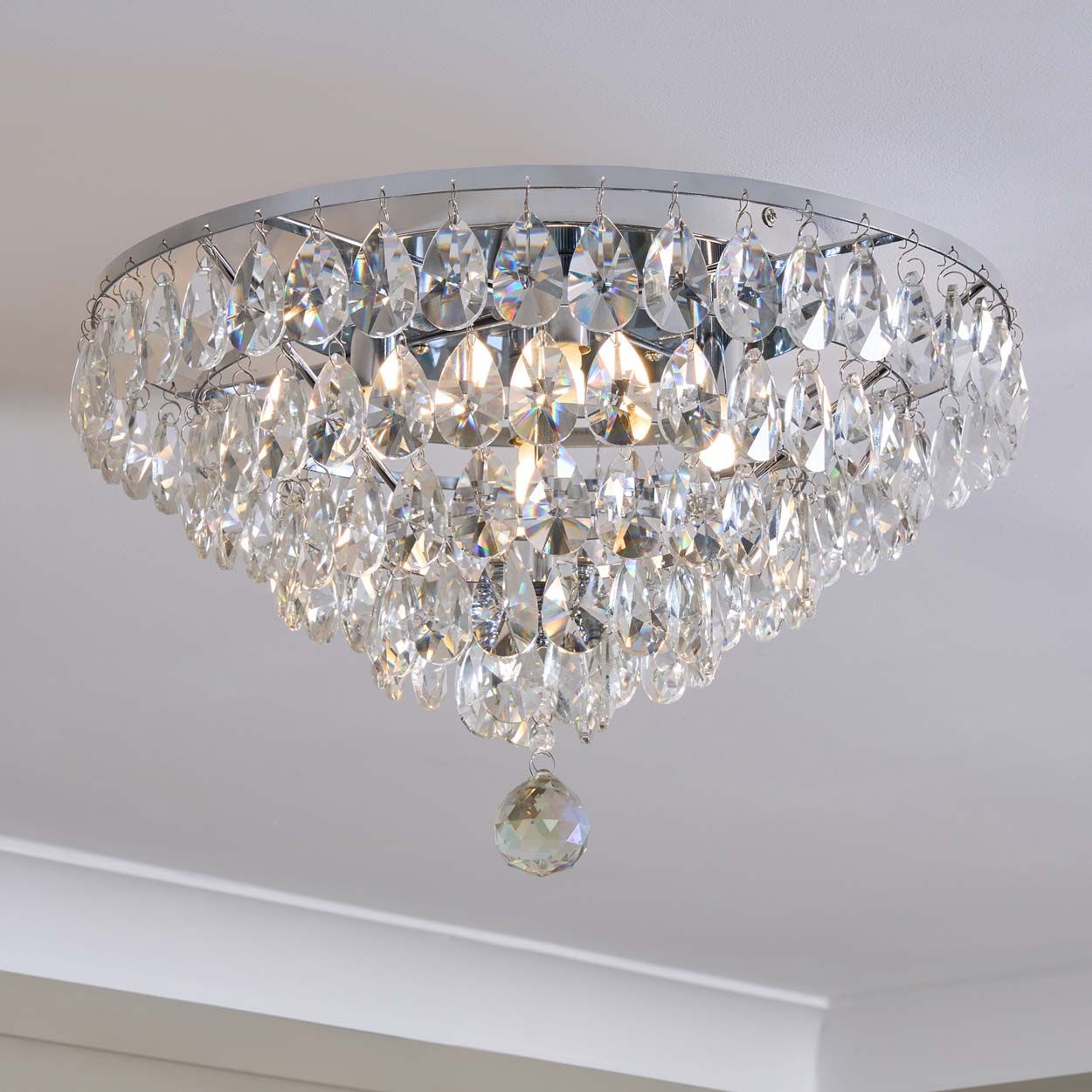 Cascade Lighting Bliase 40 Cm Crystal Diamond Flush