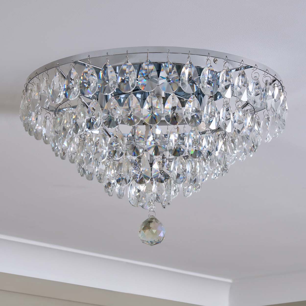Cascade Lighting Bliase 40 Cm Crystal Diamond Flush