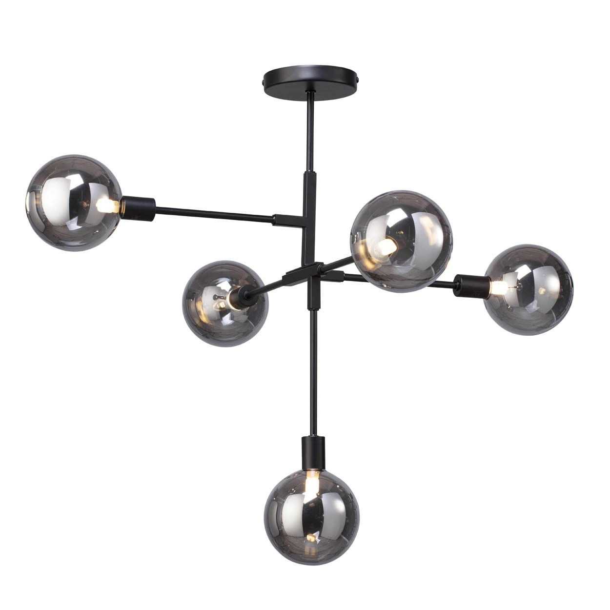 Cascade Lighting Hollie Ceiling Light Black Smoke