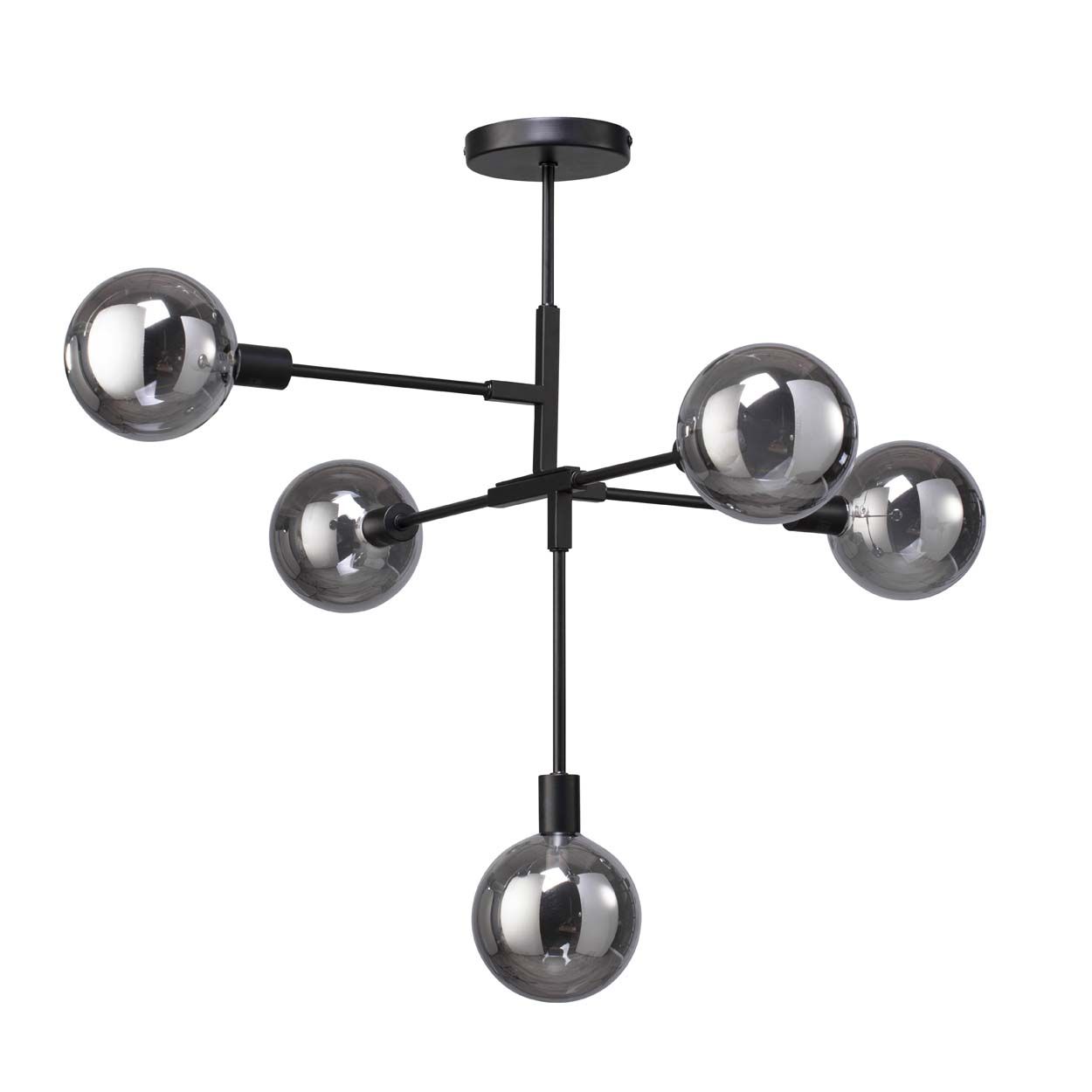 Cascade Lighting Hollie Ceiling Light Black Smoke