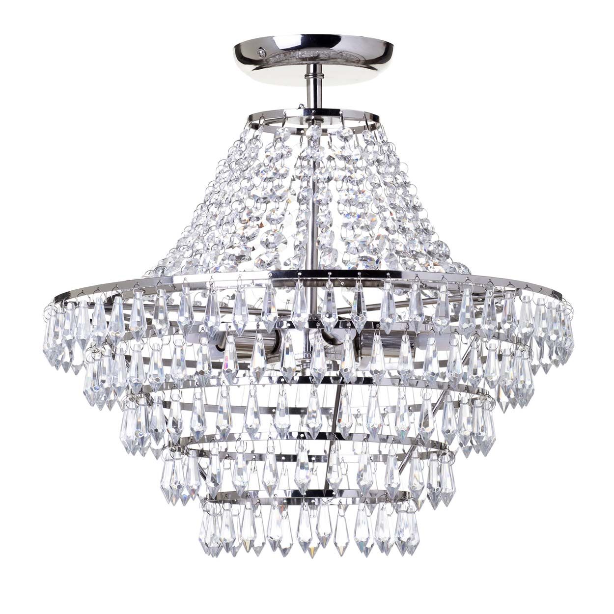 Cascade Lighting Chase Flush Large  Polished Nickel