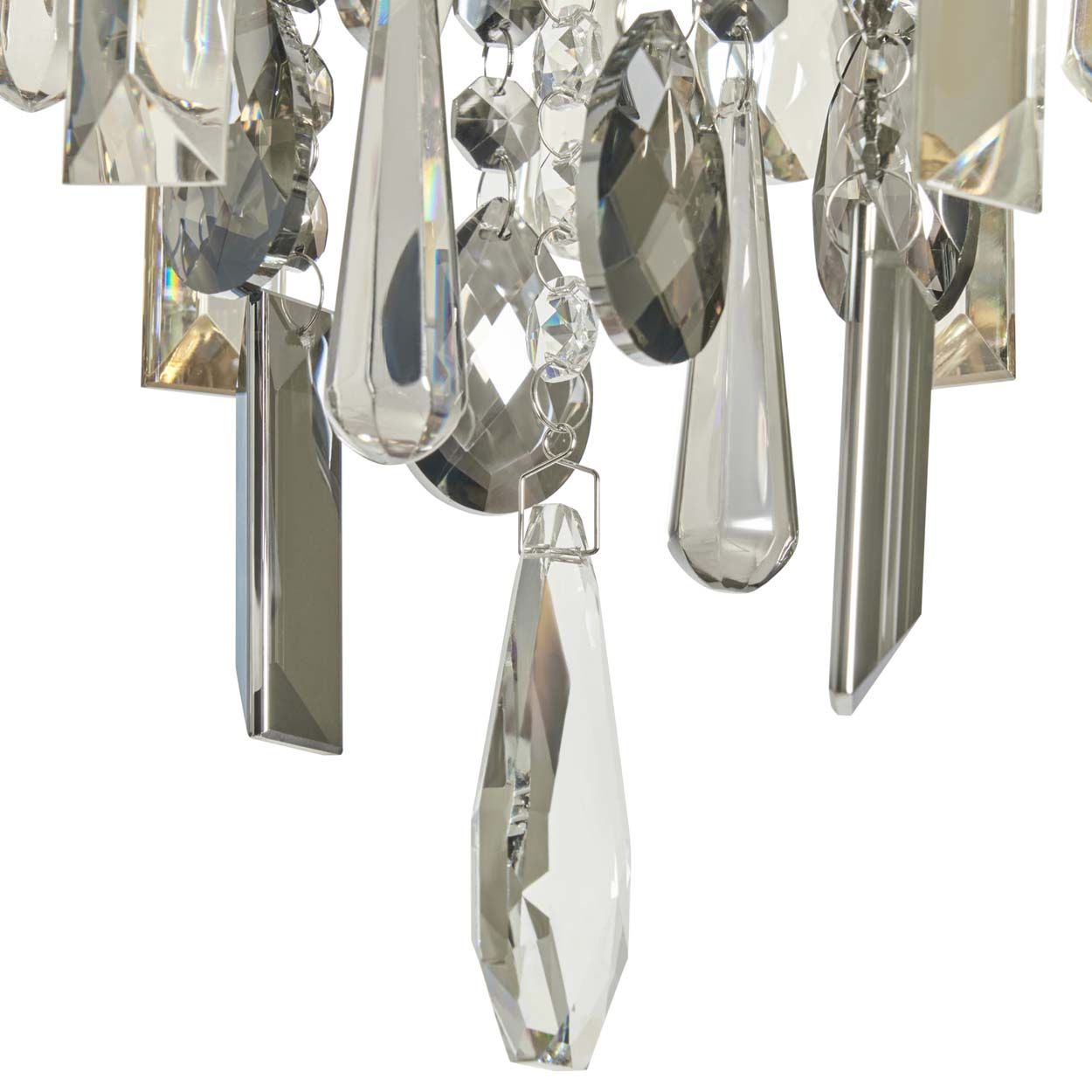 Cascade Lighting Clovelly Flush Clear Smoke Champagne