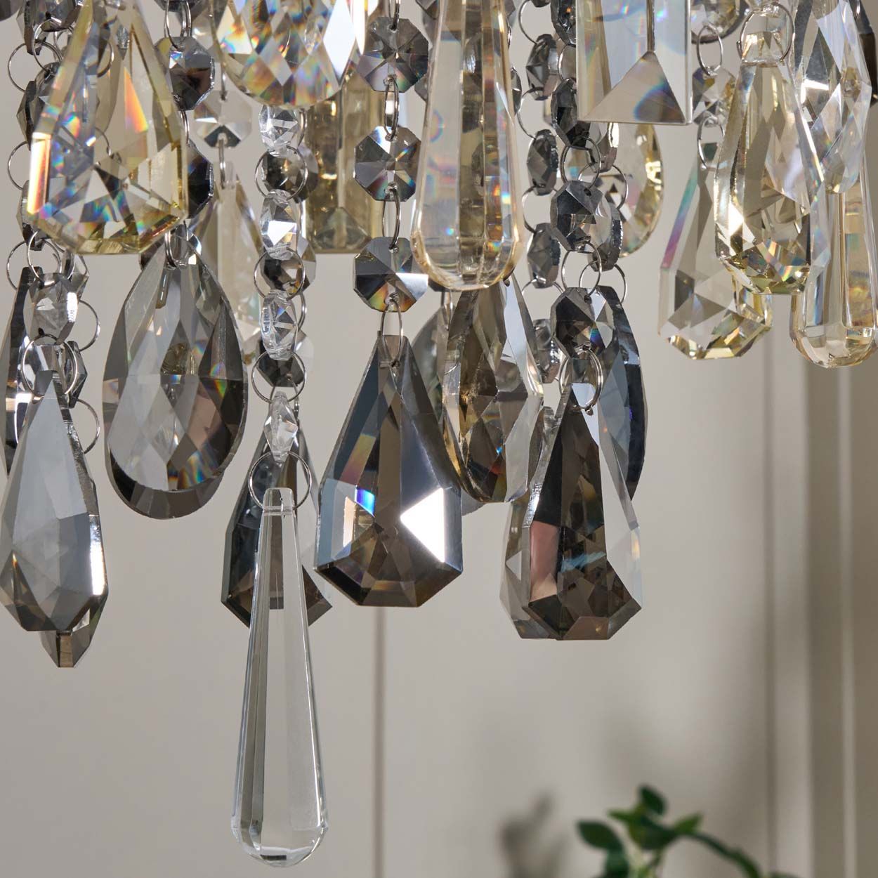 Cascade Lighting Clovelly Pendant Clear Smoke Champagne