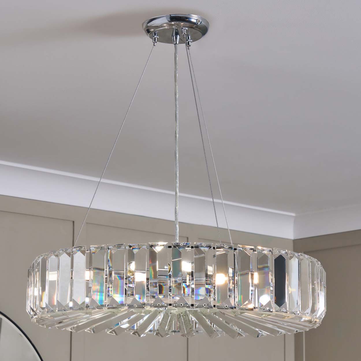 Cascade Lighting Georgie Crystal Pendant Chrome