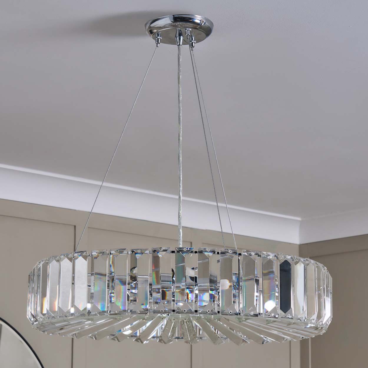 Cascade Lighting Georgie Crystal Pendant Chrome
