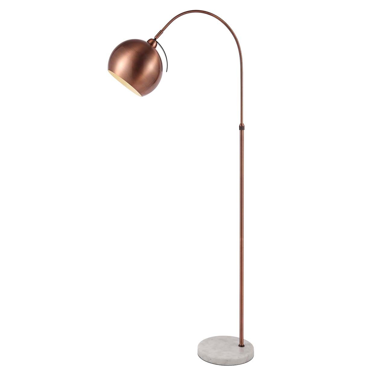 Cascade Lighting Rowen Curved Floor Lamp Copper