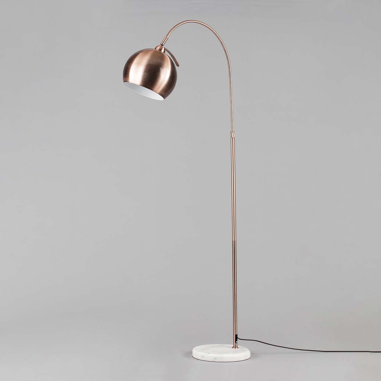Cascade Lighting Rowen Curved Floor Lamp Copper