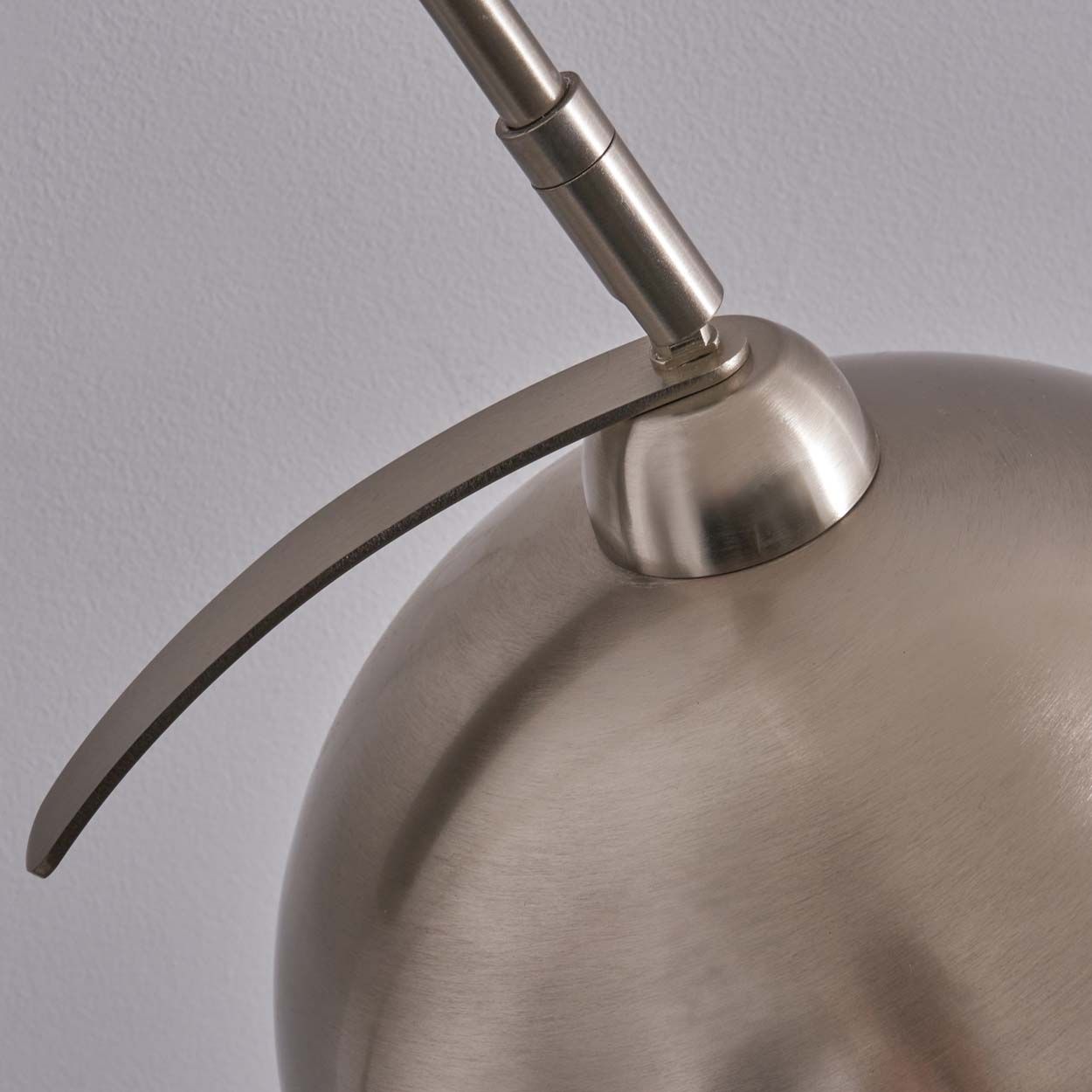 Cascade Lighting Rowen Curved Floor Lamp Satin Nickel