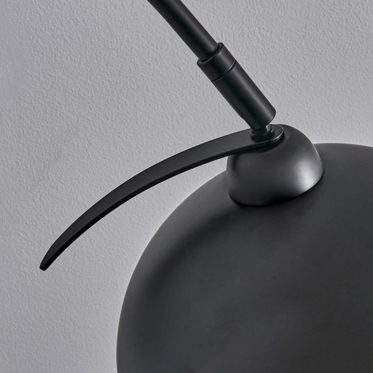 Cascade Lighting Rowen Curved Floor Lamp Satin Black