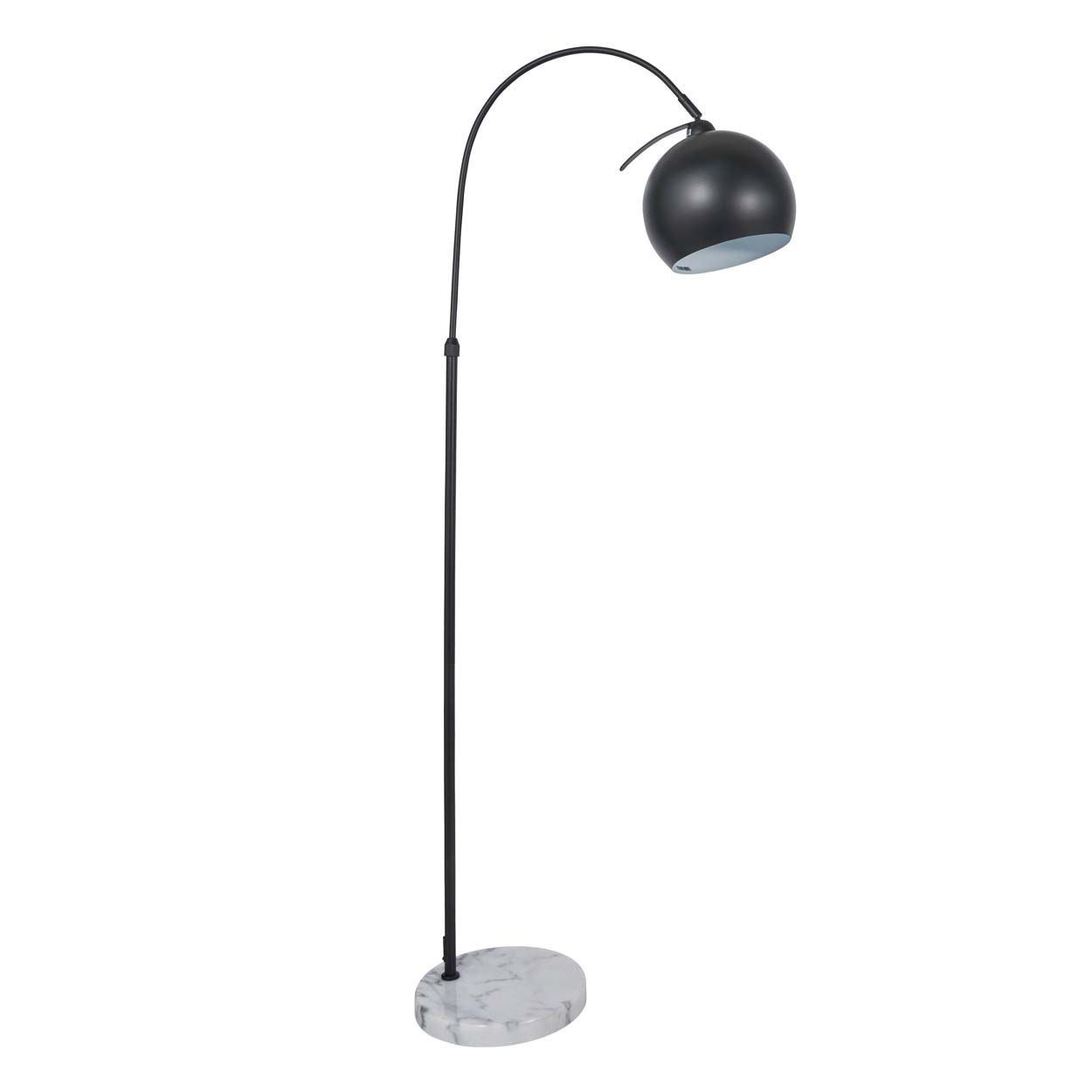 Cascade Lighting Rowen Curved Floor Lamp Satin Black