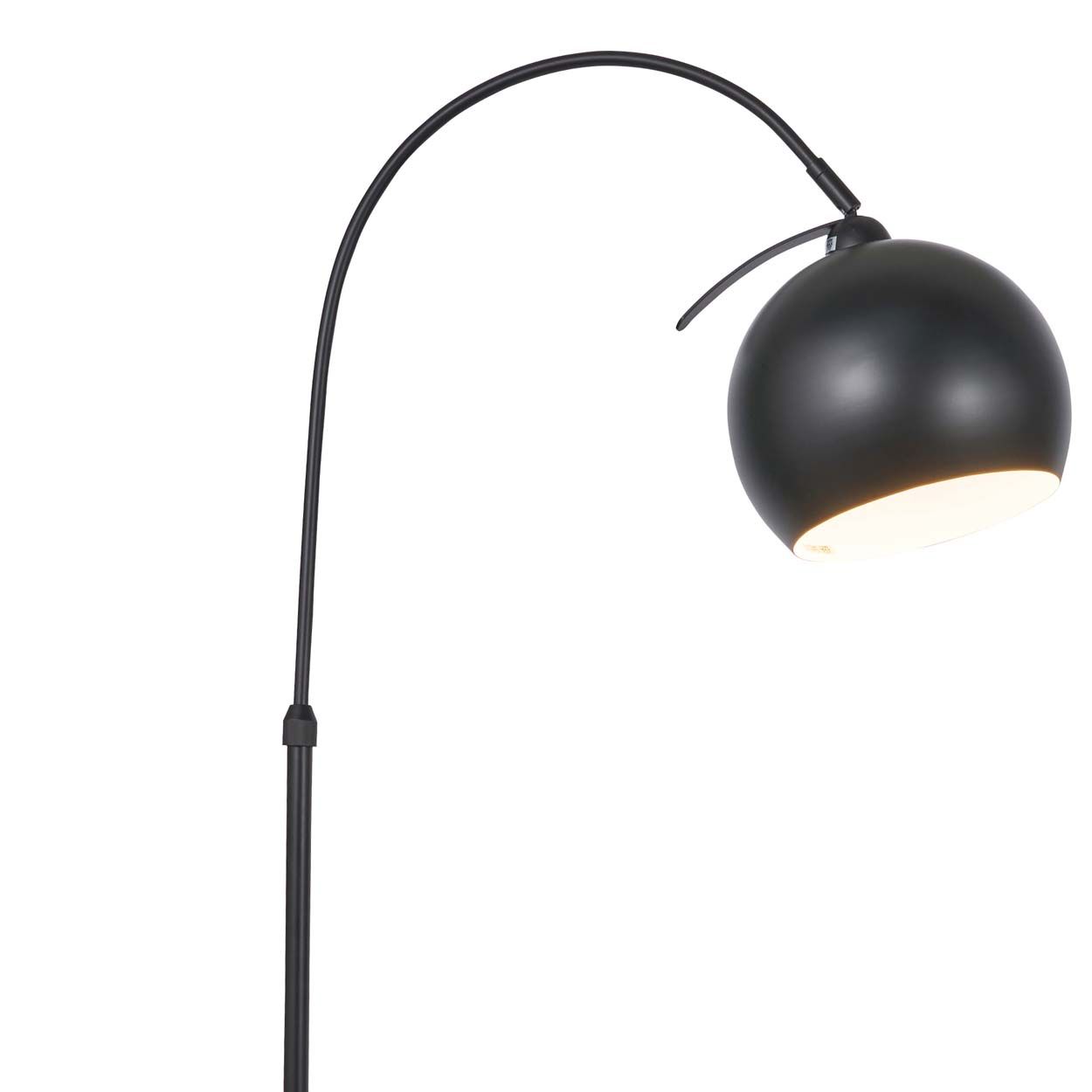 Cascade Lighting Rowen Curved Floor Lamp Satin Black