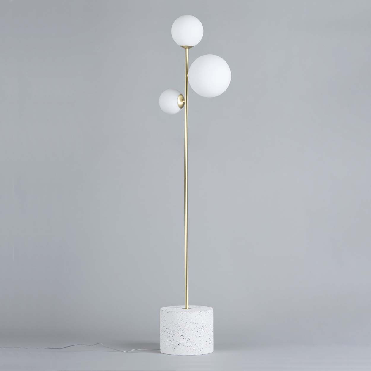 Cascade Lighting Riley Floor Lamp Satin Brass