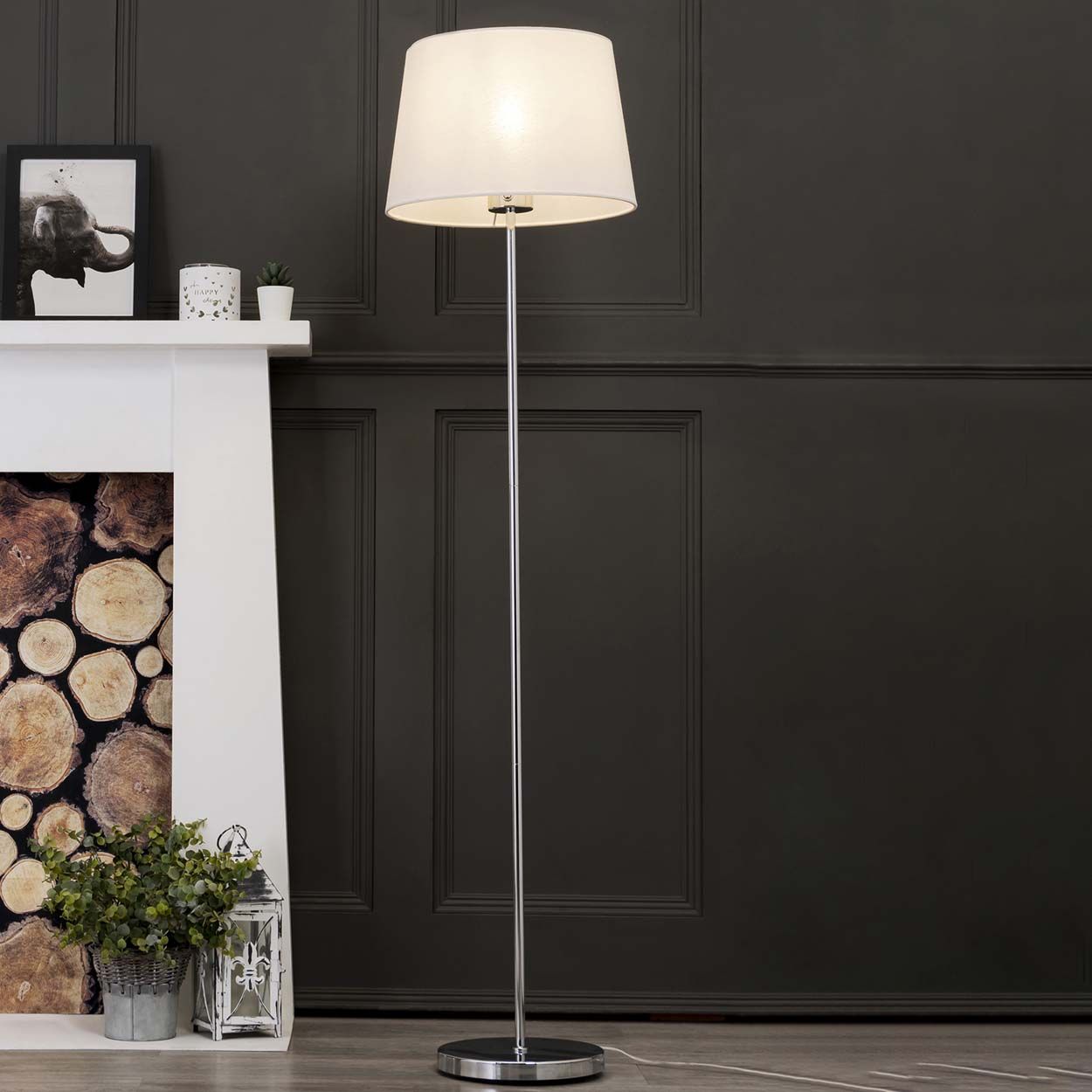 Cascade Lighting Harper Stem Touch Floor Lamp Natural