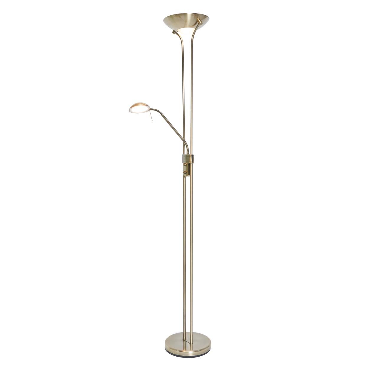 Cascade Lighting Arlo Floor Lamp Led Ant Brass