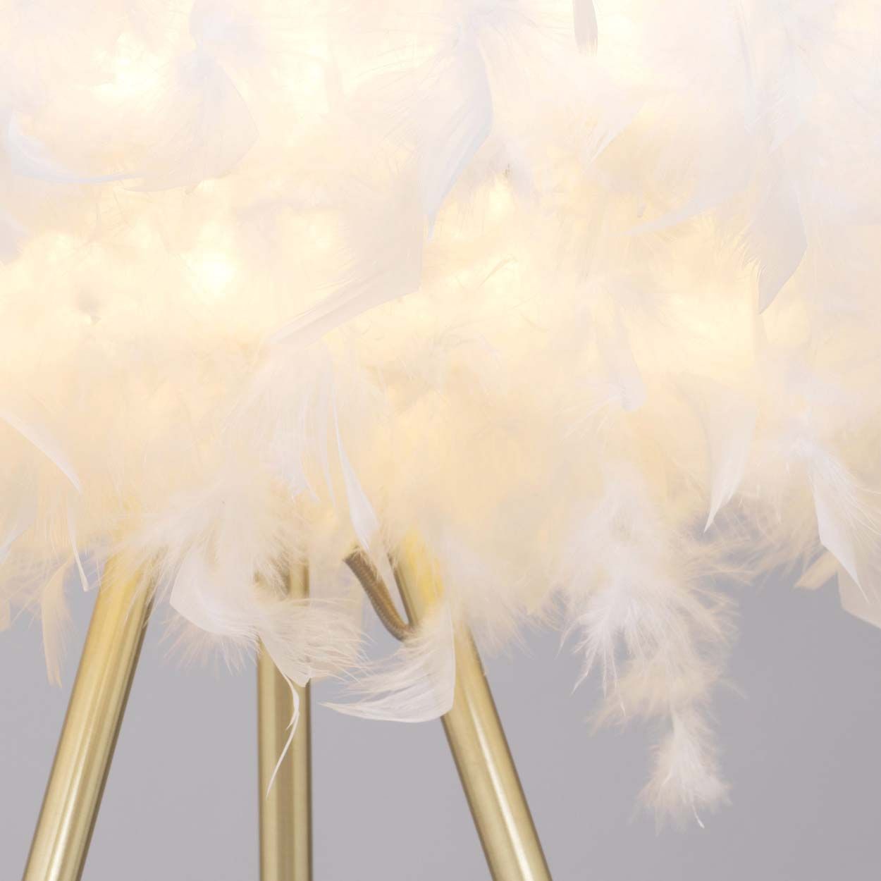 Cascade Lighting Lucas Feather Tripod Floor Lamp