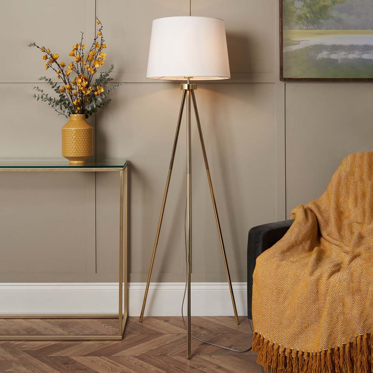Cascade Lighting Walen Tripod Floor Lamp