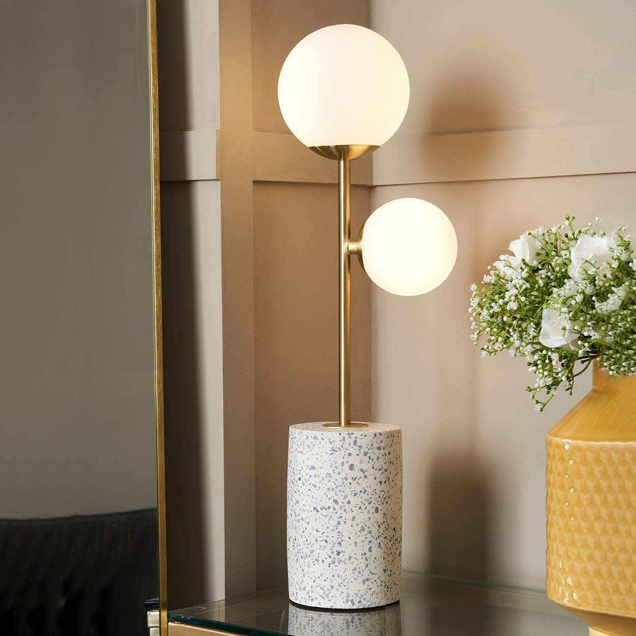 Cascade Lighting Riley Table Lamp Satin Brass