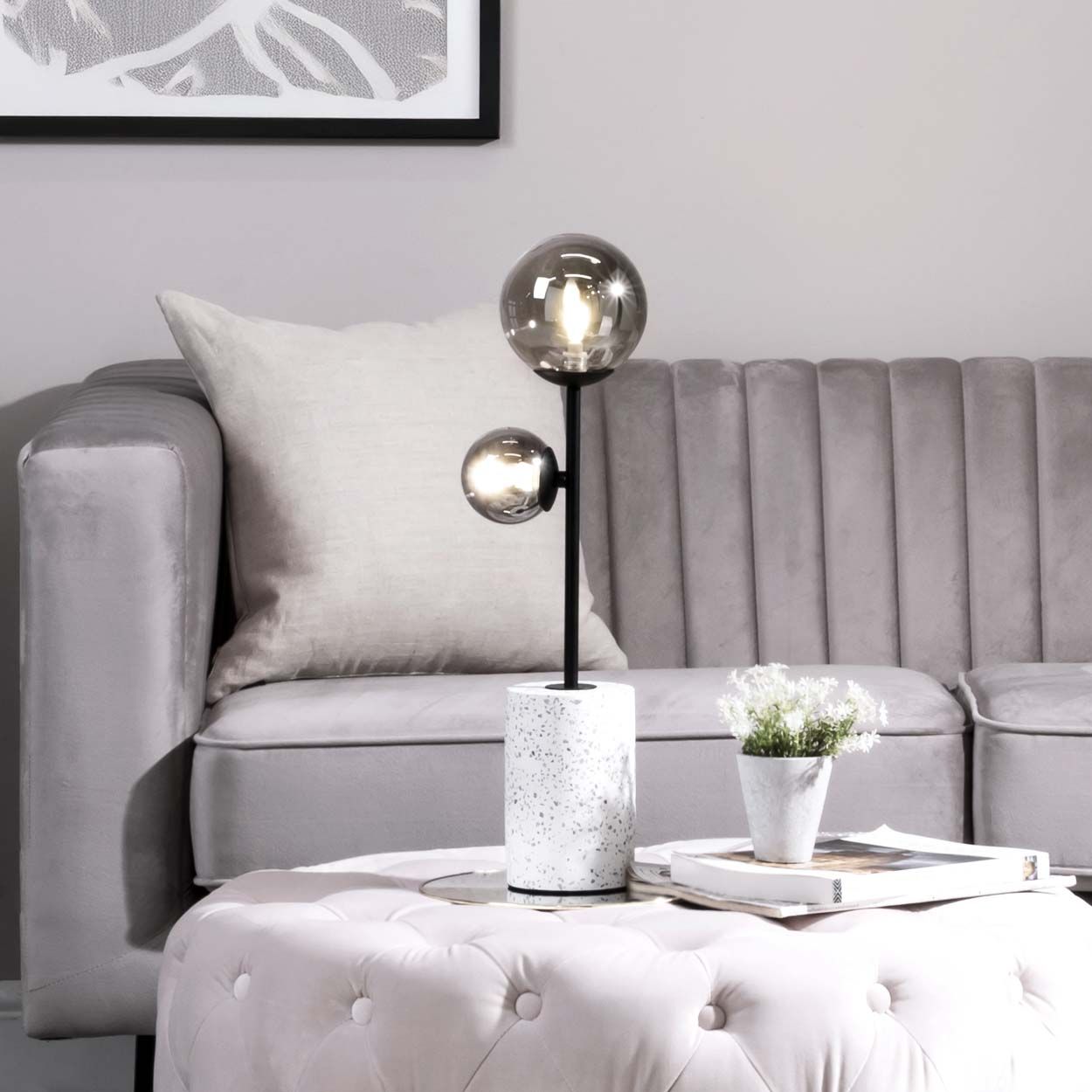 Cascade Lighting Riley Table Lamp Satin Black