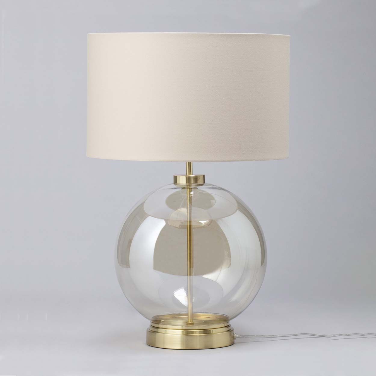 Cascade Lighting Nico Large Glass Table Lamp Brass