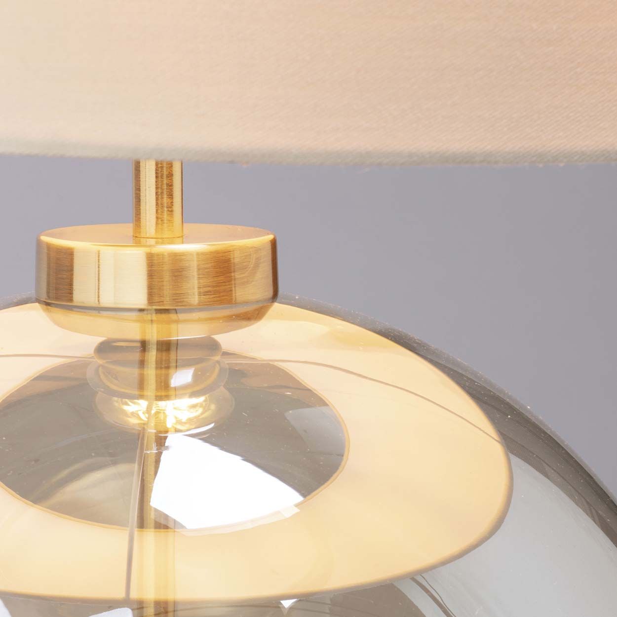 Cascade Lighting Nico Large Glass Table Lamp Brass