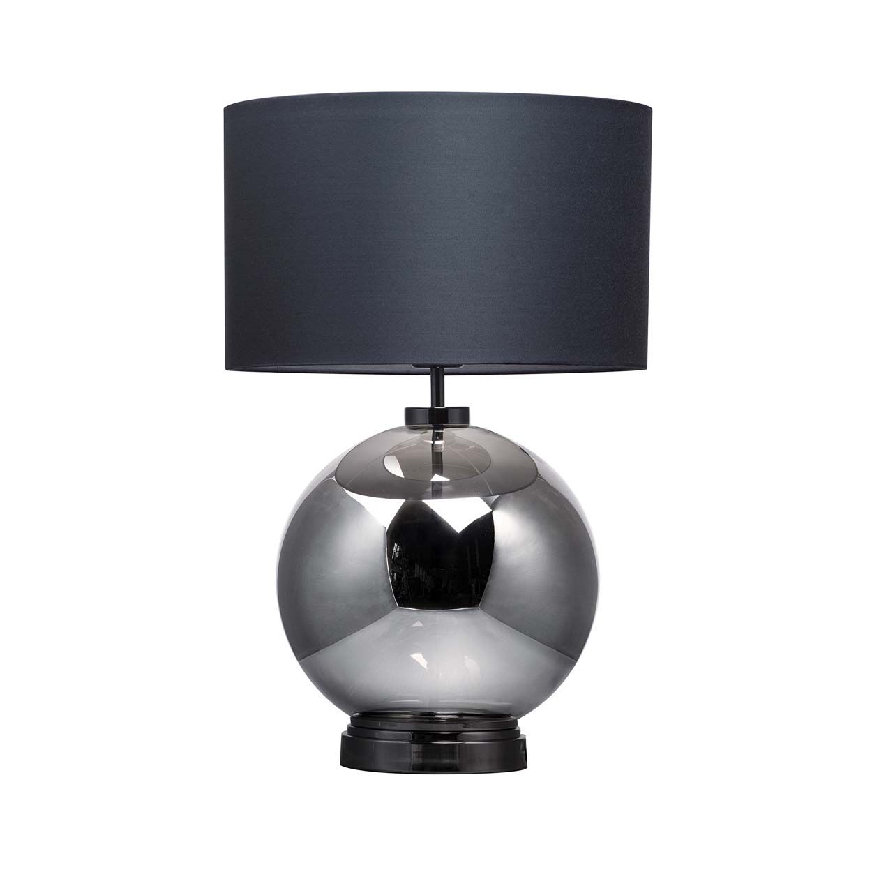 Cascade Lighting Nico Large Glass Table Lamp Black Nickel